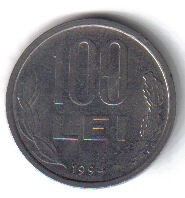 Moneda 100 lei 1994 foto mare