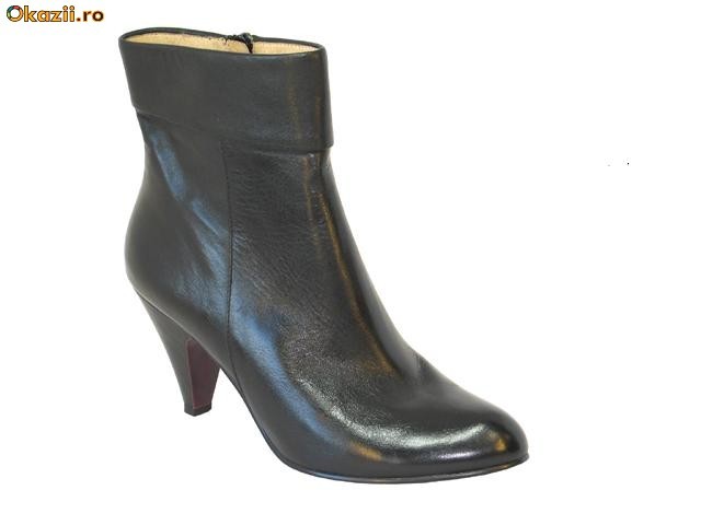 Cizmulite scurte piele , negre ,(407-3363) BUFFALO REDUCERE EXCEPTIONALA DE PRET foto mare