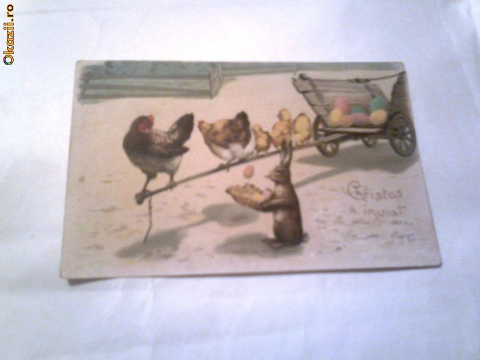Carte Postala - Christos a inviat ! 1.    Circulata 1904 foto mare
