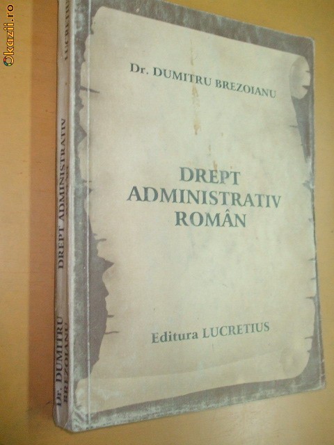 D. Brezoianu Drept administrativ roman 1997 foto mare