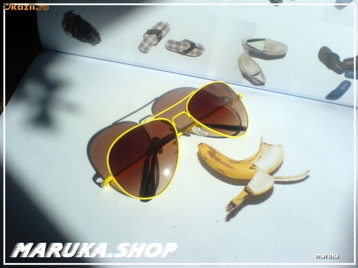 OCHELARI DE SOARE AVIATOR CLASIC PE GALBEN super, de calitate!! foto mare