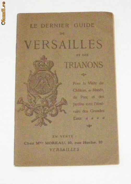 Pliant ghid turistic Versailles si Trianon cca. 1900 foto mare