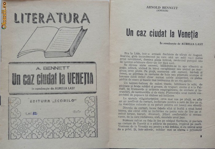 A. Bennett , Un caz ciudat la Venetia foto mare