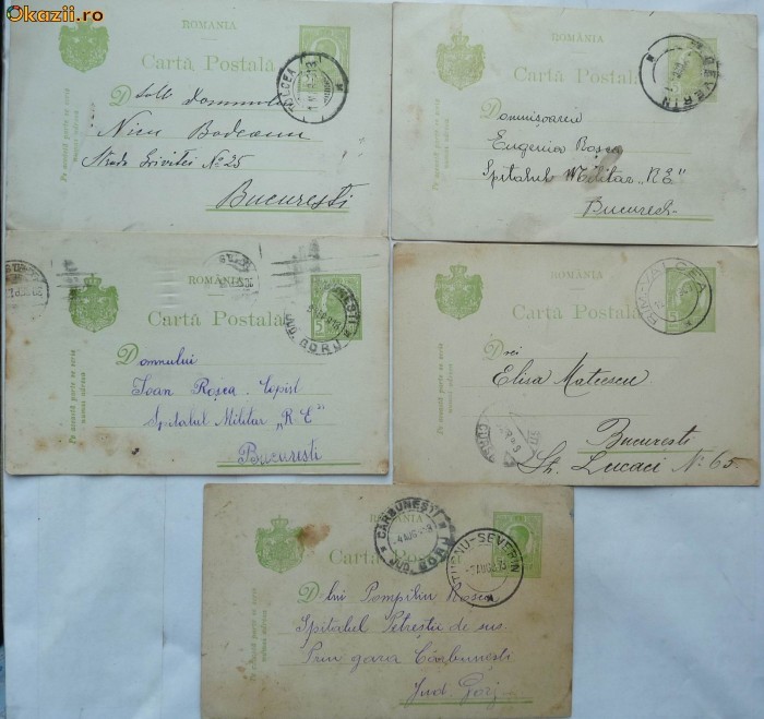 15 carti postale circulate in perioada 1913 - 1952 foto mare