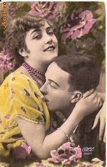 T FOTO 26 Romantica -Indragostiti -antebelica -trimisa lui George Ionescu, strada Putul Lui Zamfir nr36 Bucuresti foto mare