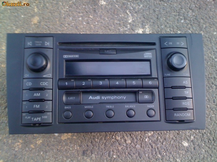 vand radio casetofon plus cd pentru audi A2,A3,A4,A6,A8 audi symphony original!!! decodat!! foto mare vand radio casetofon plus cd pentru audi A2,A3,A4,A6,A8 audi symphony original!!! decodat!! foto mare