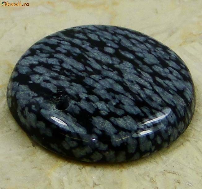 PIATRA  SNOWFLAKE OBSIDIAN-30.55 CT-NATURAL-PROMOTIE DE PRIMAVARA foto mare
