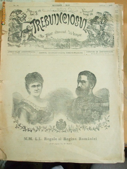 ZIAR TREBUINCIOSUL NR. 10 ANUL 1883 MAI foto mare