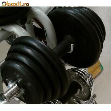 Set gantere 2 x 7,5kg =15kg din cauciuc.Transport la domiciuliu in Bucuresti. foto mare