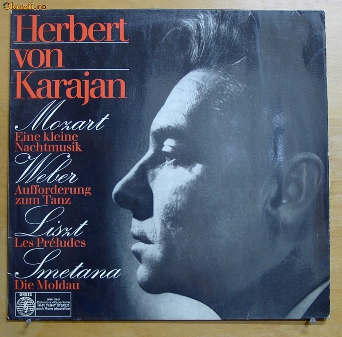 Disc Vinil LP:  Herbert von Karajan cu Filarmonica din Berlin, Orchestra Filarmonica din Londra foto mare