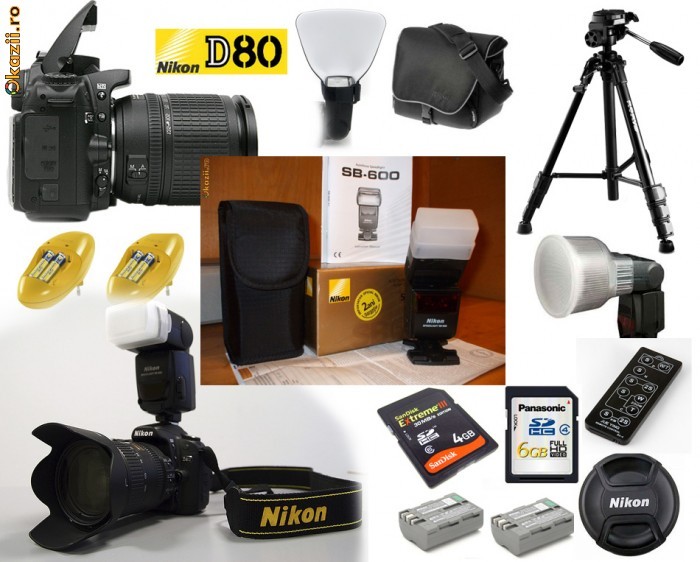 Nikon D80 DSLR Camera + Accesorii - okazie +++ foto mare