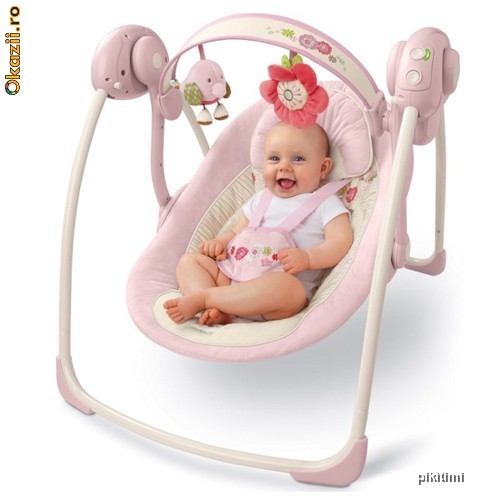 Bright Starts  Comfort & Harmony Portable Swing, Vintage 6931 foto mare