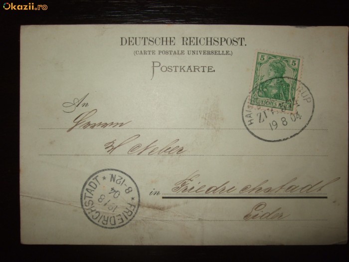 Germania Reich , Carte postala din 1904 foto mare