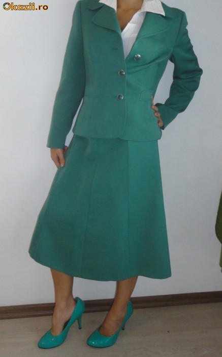 Costum dama verde de toamna, vintage, Oferta!! URGENT!! foto mare