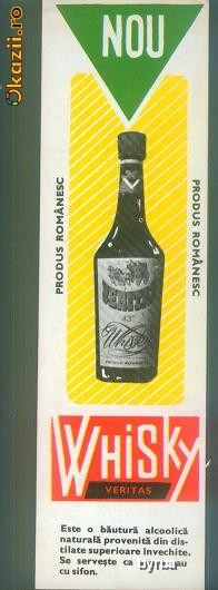 Reclama Whisky Romanesc /Calendar 1973 - Semn de Carte foto mare