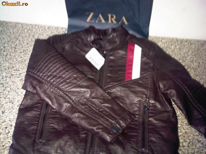 geaca  ZARA KIDS piele ecologica 5-6 ani foto mare