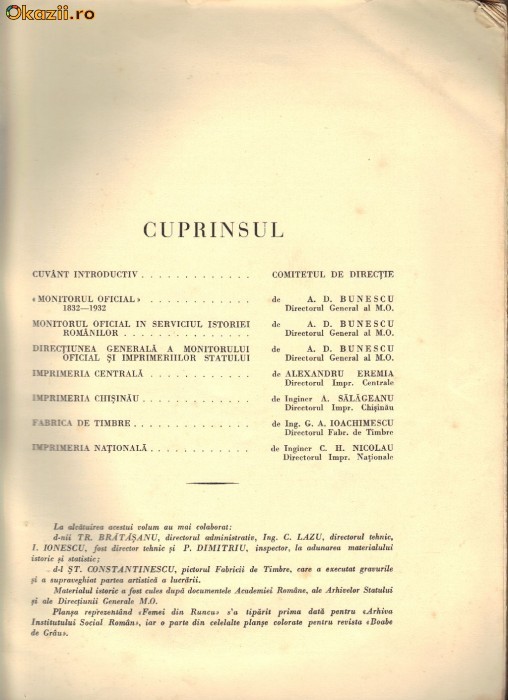Monitorul Oficial - editie aniversara 100 de ani 1832 - 1932 foto mare