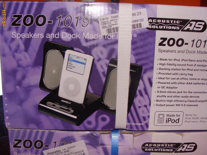 SPEAKERS AND DOCK FOR iPOD foto mare