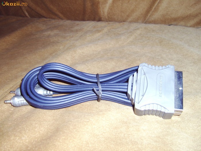 CABLU SCART-3xRCA BANDRIDGE NOU 1.5m foto mare