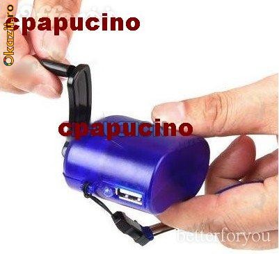 INCARCATOR MANUAL usb mobil tip dinam manivela incarca de urgenta orice  usb foto mare