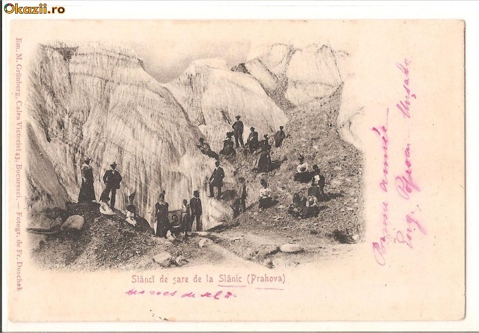 Vedere Stanci de sare de la Slanic Prahova, circulata 1904 foto mare