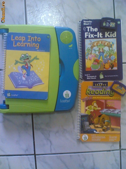 Sistem Leapfrog Leappad + 3 carti care VORBESC IN LIMBA ENGLEZA foto mare
