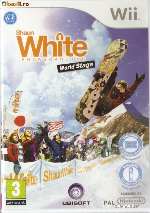 JOC WII SHAUN WHITE SNOWBORDING WORLD STAGE SIGILAT MULTIPLAYER ORIGINAL PAL (Transport gratuit la plata in avans) foto mare