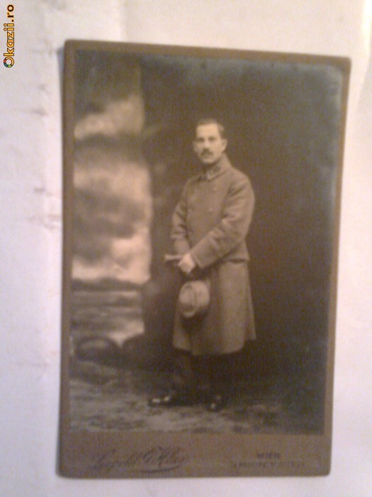 Fotografie Soldat, inceput de secol XX, dimensiuni 14 x 10 cm foto mare