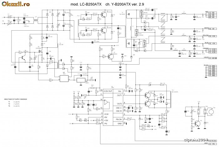 Scheme electrice surse  ATX ( sursa PC ) + instructiuni depanare foto mare