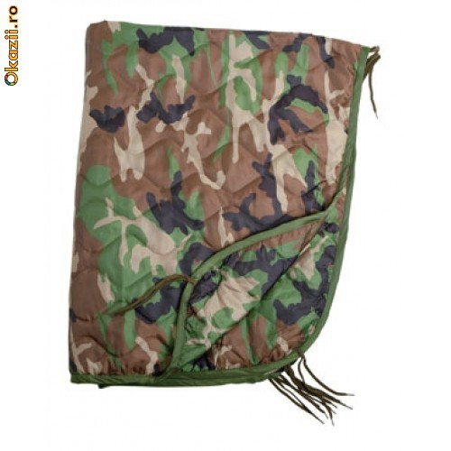 PONCHO LINER Patura Multifunctionala Woodland foto mare