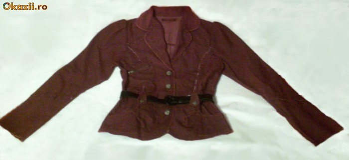 Sacou ROSEBUD cu umeri bufanti original by Amanda Maciel - made in France foto mare