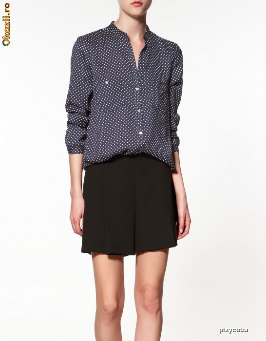 ZARA POLKA DOT PRINTED BLOUSE-PRINT BULINE-NOUA COLECTIE!!! foto mare