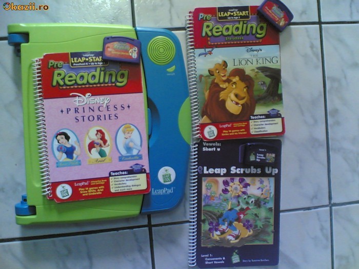 Sistem Leapfrog Leappad +3 carti care VORBESC IN LIMBA ENGLEZA foto mare