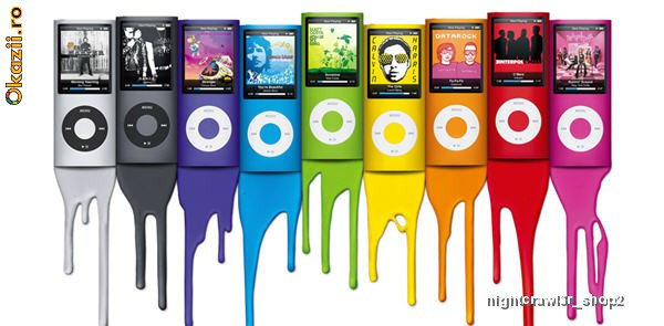 Replica iPod Nano 4th Generation Apple 8GB : Slim LCD MP3 MP4 Player : Video, FM Radio ,Imagini, Recorder, Jocuri cu accesorii si Garantie foto