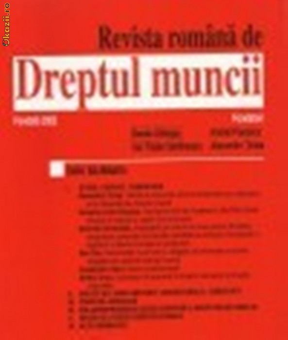 REVISTA ROMANA DE DREPTUL MUNCII - SANDA GHIMPU, ITSTEFANESCU, AL. TICLEA diverse numere foto mare