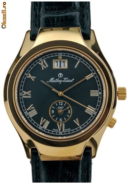 Majestic Dual Time, man's, gold plated ~ Mathey-Tissot ~ Since 1886. Swiss Made. New, 3yw foto mare Majestic Dual Time, man's, gold plated ~ Mathey-Tissot ~ Since 1886. Swiss Made. New, 3yw foto mare