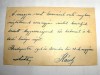 Carte postala scrisa de regele Karoly in 1916
