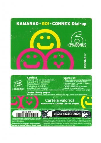 CARTELA  CONNEX KAMARAD 6 USD  + 3 % ** foto mare