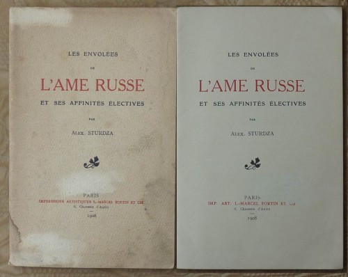 A. Sturdza , L'ame ruse et ses afinites electives , Paris , 1908 foto mare