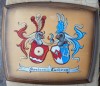 Panoplie pictata cu heraldica cavalereasca
