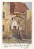 CFL 1908 Ardeal ROMANIA ilustrata circulata Sighisoara intrarea in biserica