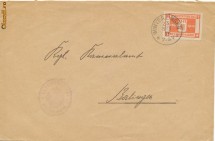 RFL 1916 plic Germania circulat cu timbru rar emis de landul Wurtemberg foto