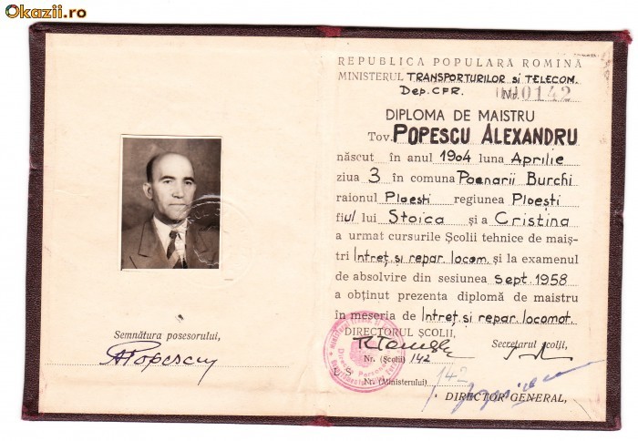 DIPLOMA DE MAISTRU foto mare