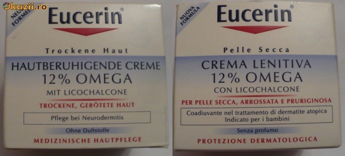 Crema Eucerin Calmanta 12% Omega 3 foto mare