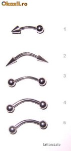 Piercing cercei de spranceana foto