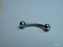 PIERCING DIN OTEL INOXIDABIL CU ZIRCONIU MULTICOLOR