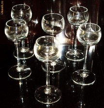 Set 6 pahare cu picior  - cristal foto