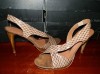 Pantofi de gala/Sandale piele pentru dame/dama/femei cu toc Gino Vaello, Crem, Nr. 39, 40