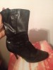 Cizme  negre cu toc elegante Leonardo OFERTA