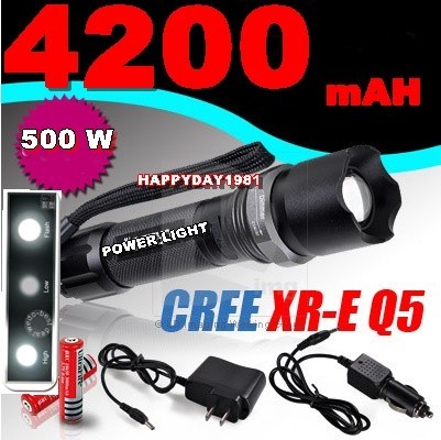 Lanterna Profesionala FAR Led Cree Q5 Acumulator 18650 4200 mAh Tactica Duraluminiu incarcator MASINA / Lupa Zoom 3 Faze foto mare Lanterna Profesionala FAR Led Cree Q5 Acumulator 18650 4200 mAh Tactica Duraluminiu incarcator MASINA / Lupa Zoom 3 Faze foto mare